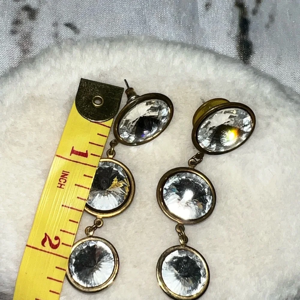 Elegant Gold and‎ Silver Drop Earrings